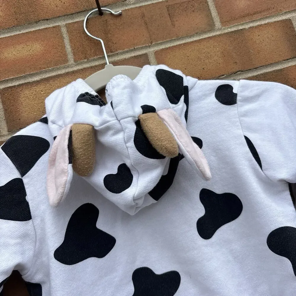Vintage Small Steps 3T Cow Costume Cotton Polyester Bodysuit